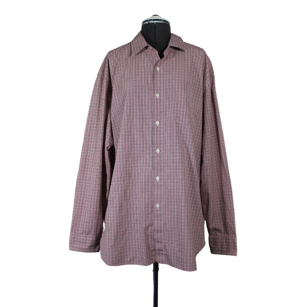 J.Crew men's gingham 80's 2 ply cotton button front‎ long sleeve shirt XL